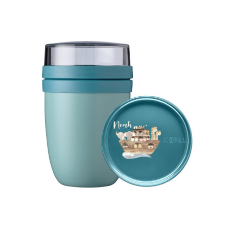 Niedliches Arche Design mit Wunschname - Thermo Lunchpot Ellipse
