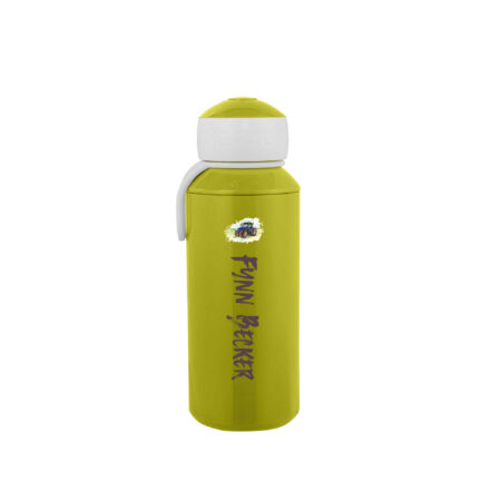 Cooler Blauer Trecker mit Wunschname - Personalisierte Mepal Campus Wasserflasche Pop-up