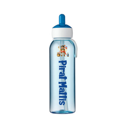 Cooler Pirat mit Papagei und Wunschname - Personalisierte Wasserflasche Campus Flip-Up