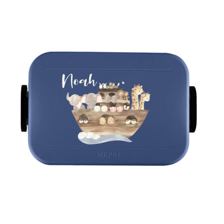Süßes Arche Design mit Wunschname - Mepal Lunchbox mit Bento Einsatz Take a Break midi