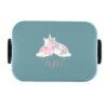 Cooles Einhorn Motiv mit Wunschnamen - Mepal Lunchbox mit Bento Einsatz Take a Break midi