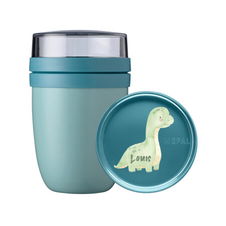 Niedlicher Dino mit Wunschnamen - Thermo Lunchpot Ellipse